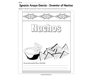 Ignacio Anaya Garcia Inventor of Nachos Worksheet