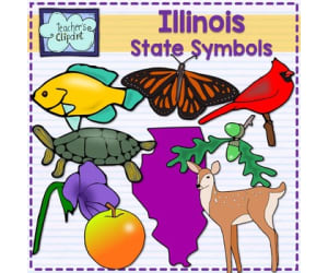 Illinois State Symbols Clip Art