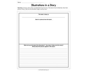 Illustrations in a Story Worksheet