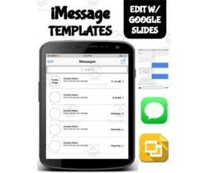 iMessage Template (Editable on Google Slides)