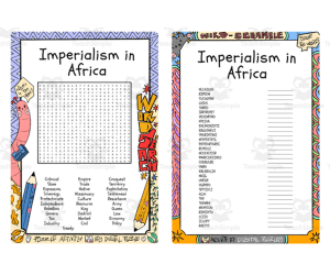 Imperialism in Africa word search & scramble