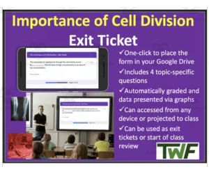 Importance of Cell Division - Digital Exit Ticket and Review Activity