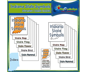 Indiana State Symbols Interactive Foldable Booklets - EBOOK