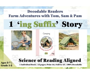 ING Suffix: 1 Decodable reader | Science of Reading | Fully Systematic