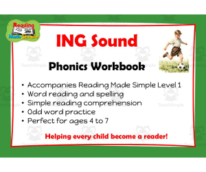 ING Suffix: Phonics Workbook Reading Made Simple