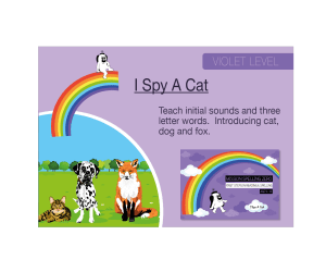 Initial Sounds & Three Letter Words: I Spy A Cat