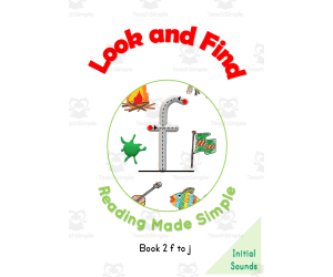 Initial sounds Reading Book f to j