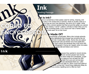 Ink Reading Comprehension Passage - Cored Ed Encyclopedia