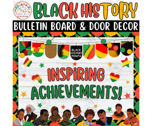 Inspiring Achievements: Black history Month Bulletin Board kit & decor
