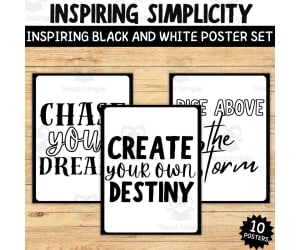 Inspiring Simplicity: Elevate Your Space with Our Black and White Poster Set!