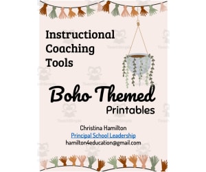 Instructional Coaching Tools - Boho Themed