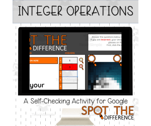 Integer Operations Self-Checking Digital Activity - Halloween