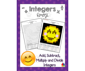 Integers Emoji Math Activity