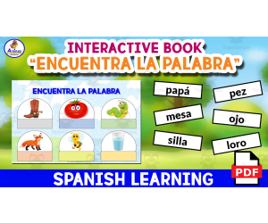 INTERACTIVE BOOK "Encuentra La Palabra" - SPANISH LEARNING