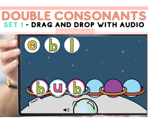 Interactive Phonics Practice: Double Consonant Boom Deck Set 1