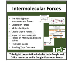 Intermolecular Forces - Google Slides and PowerPoint Lesson