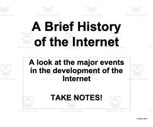 Internet History + Structure Lesson Packet