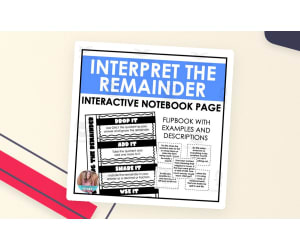 Interpret the Remainder Interactive Notebook Page