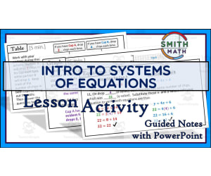 Intro to Systems of Equations Activityy