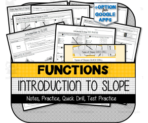Introduction to Slope NOTES & PRACTICE