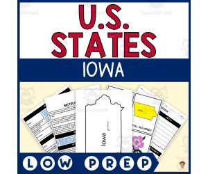 Iowa State Unit Study (Capital, Bird, Flower, Flag, Animal)