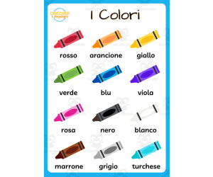 Italian Colours Worksheet & Poster - I Colori