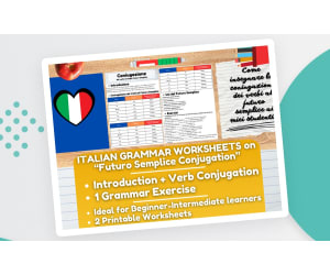 Italian Futuro Semplice – Verb Conjugation Worksheets