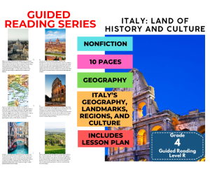 Italy History and Culture: Guided Reading Level R with Lesson Plan