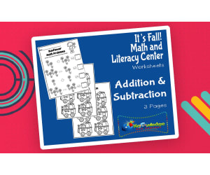 It's Fall! Kindergarten Math & Literacy Center: Addition & Subtraction