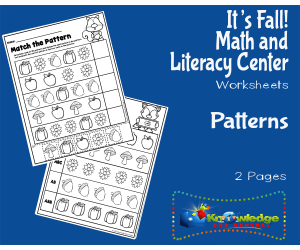 It's Fall! Kindergarten Math & Literacy Center: Patterns