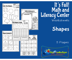 It's Fall! Kindergarten Math & Literacy Center: Shapes