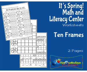 It's Spring! Kindergarten Math & Literacy Center: Ten Frames