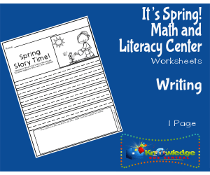 It's Spring! Kindergarten Math & Literacy Center: Writing