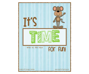It's Time For Fun To The Hour Clock Activity
