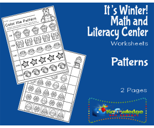It's Winter! Kindergarten Math & Literacy Center: Patterns