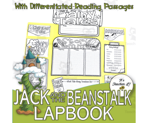 Jack and the Beanstalk Lapbook Project Reading & Writing Grade 3 4 5