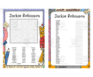 Jackie Robinson word search & scramble