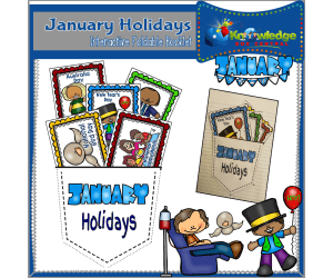 January Holidays Interactive Foldable Booklet - EBOOK