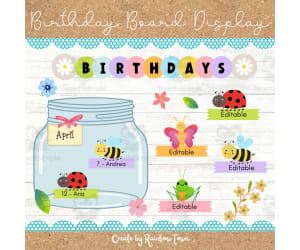 Jar Birthday Bulletin Board Birthday Display Birthday Chart