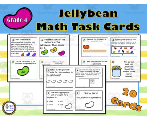 Jellybean Math Task Cards Grade 4