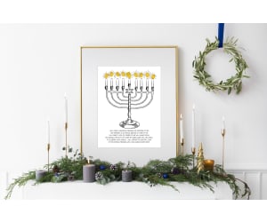 Jewish Menorah Craft & Poem, Hanukah Candle Lighting Activity,