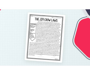 Jim Crow Laws – Reading Packet & Worksheets