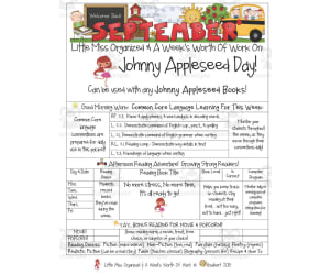 Johnny Appleseed Day | Reading Activity Packet