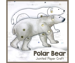 Jointed Polar Bear Animal Craft