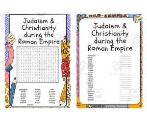Judaism & Christianity during the Roman Empire word search & scramble