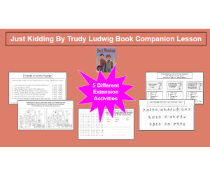 Just Kidding by Trudy Ludwig SEL Companion Lesson