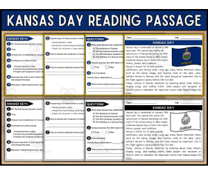 Kansas Day Reading Comprehension Passage and Questions