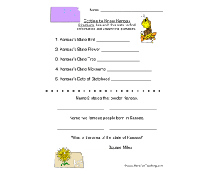 Kansas Worksheet