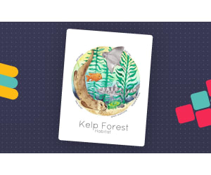 Kelp Forest Habitat Watercolor Poster