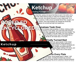 Ketchup Reading Comprehension Passage - Cored Ed Encyclopedia